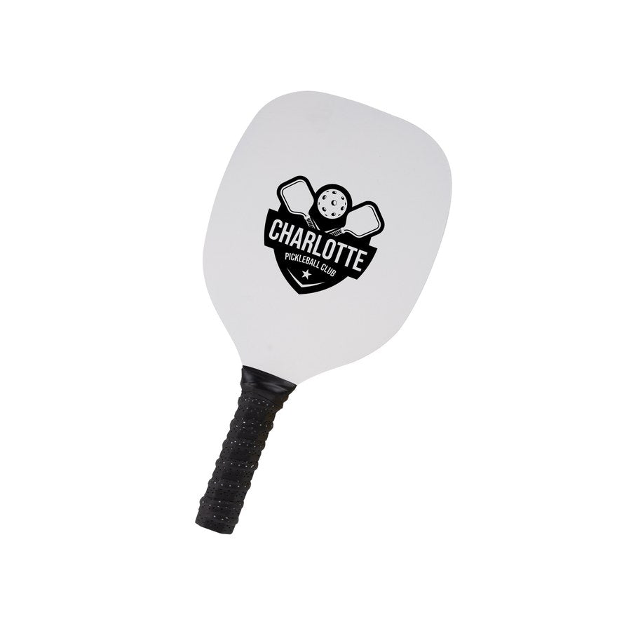Single Pickleball Paddle #40003 (40003_WHTBLK_Silkscreen.jpg)