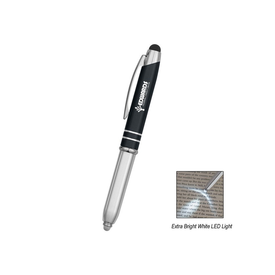 Ballpoint Stylus Pen With Light #959 (959_BLK_Laser.jpg)