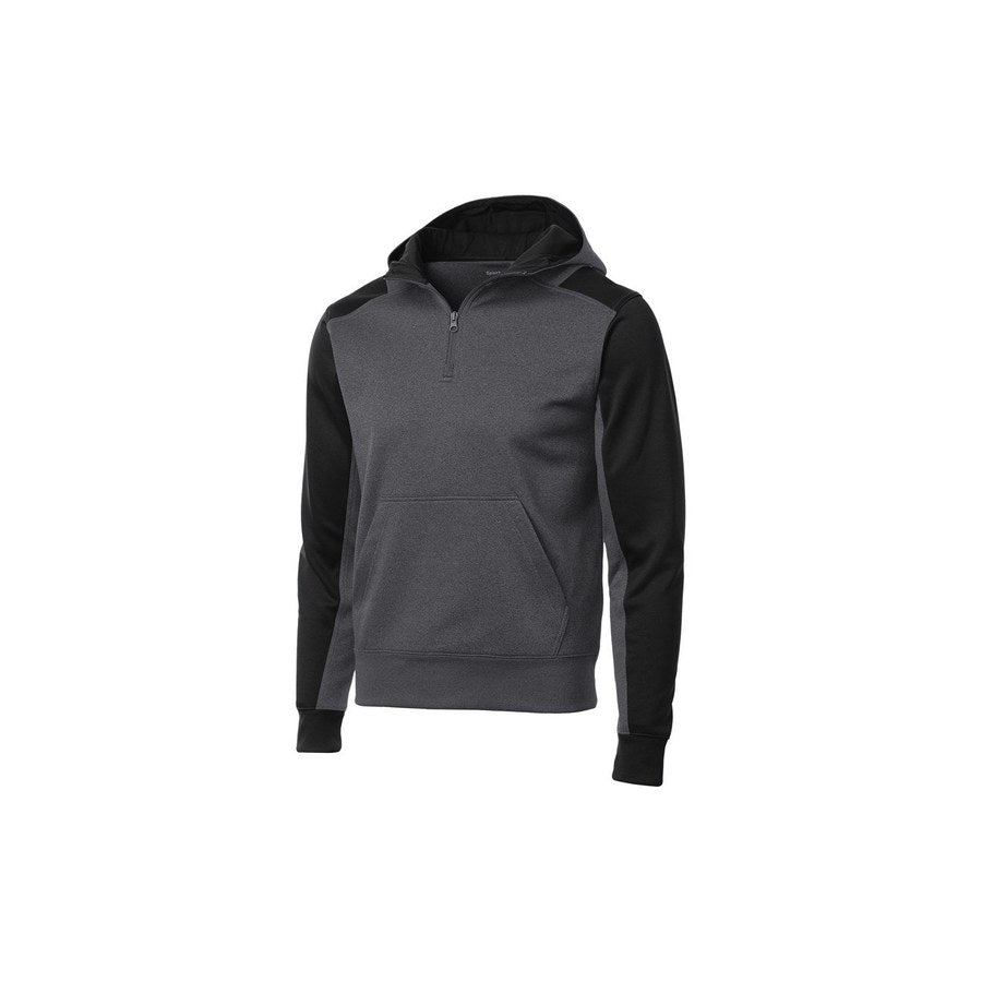 Sport-Tek Tech Fleece Colorblock 1/4-Zip Hooded Sweatshirt