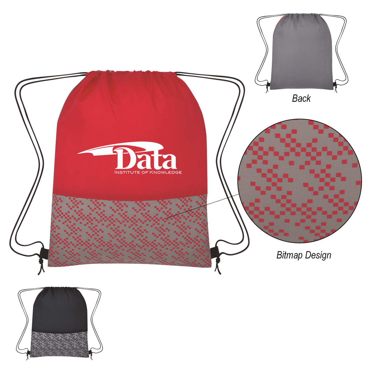 Bitmap Drawstring Backpack
