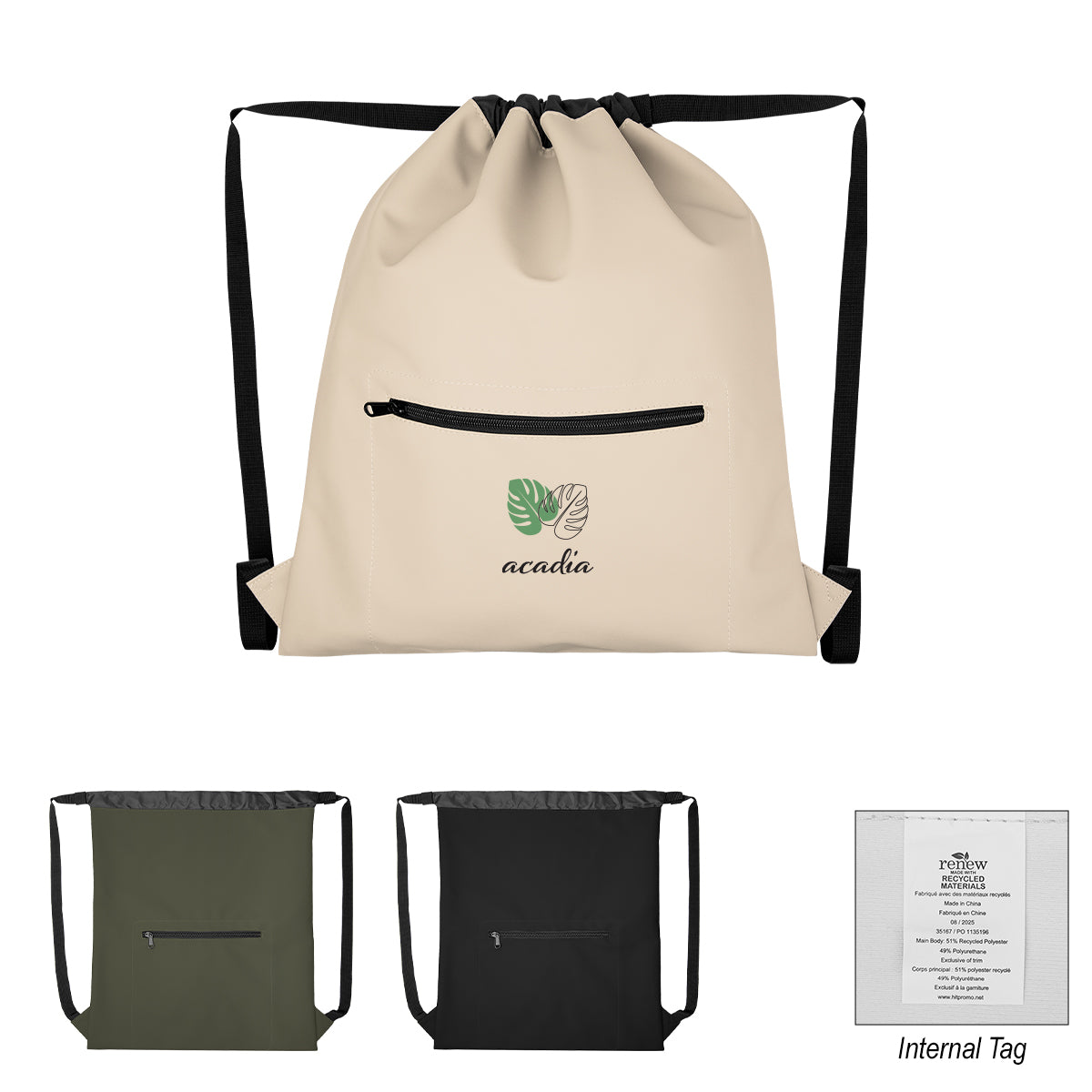 Hudson rPET Drawstring Bag