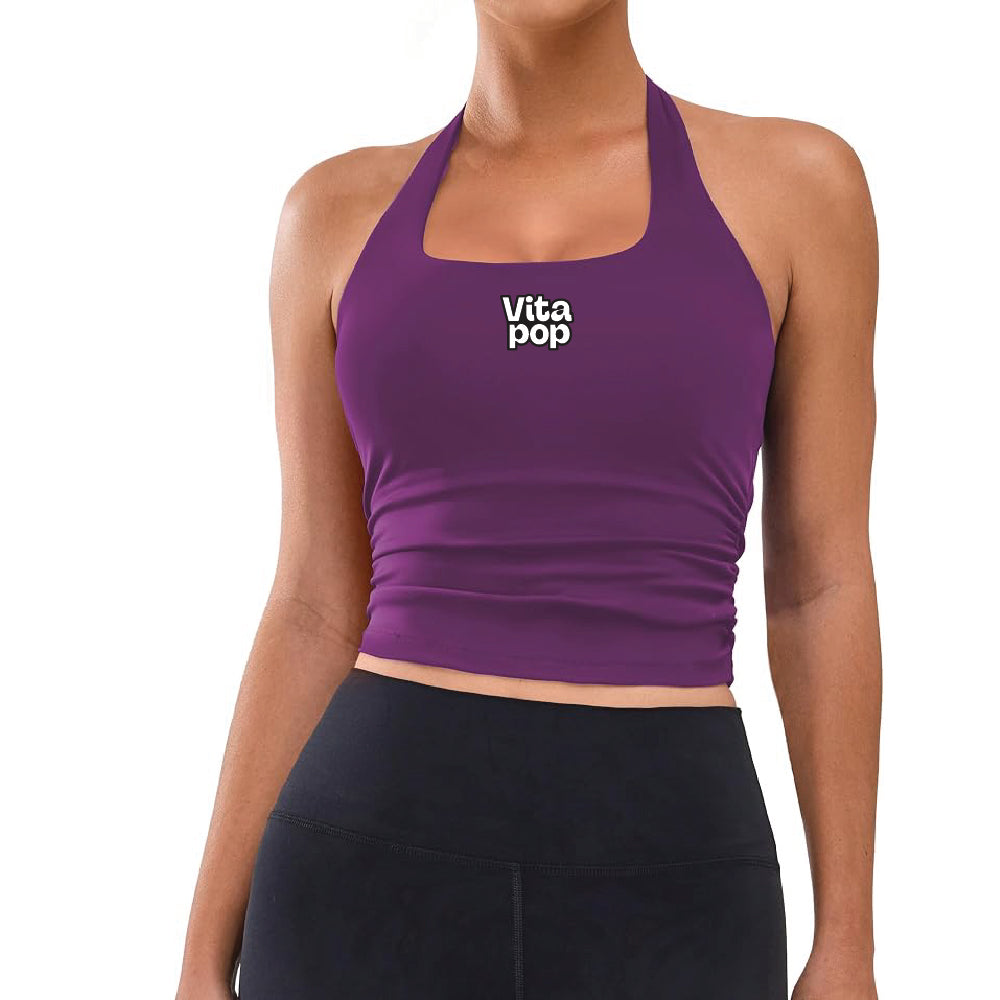 VitaPop Halter Tank with Built-In Bra