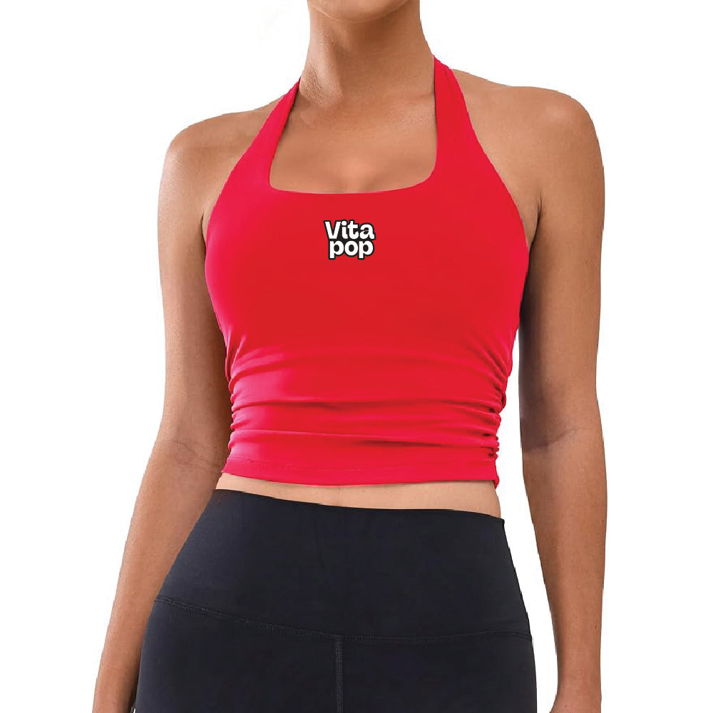 VitaPop Halter Tank with Built-In Bra