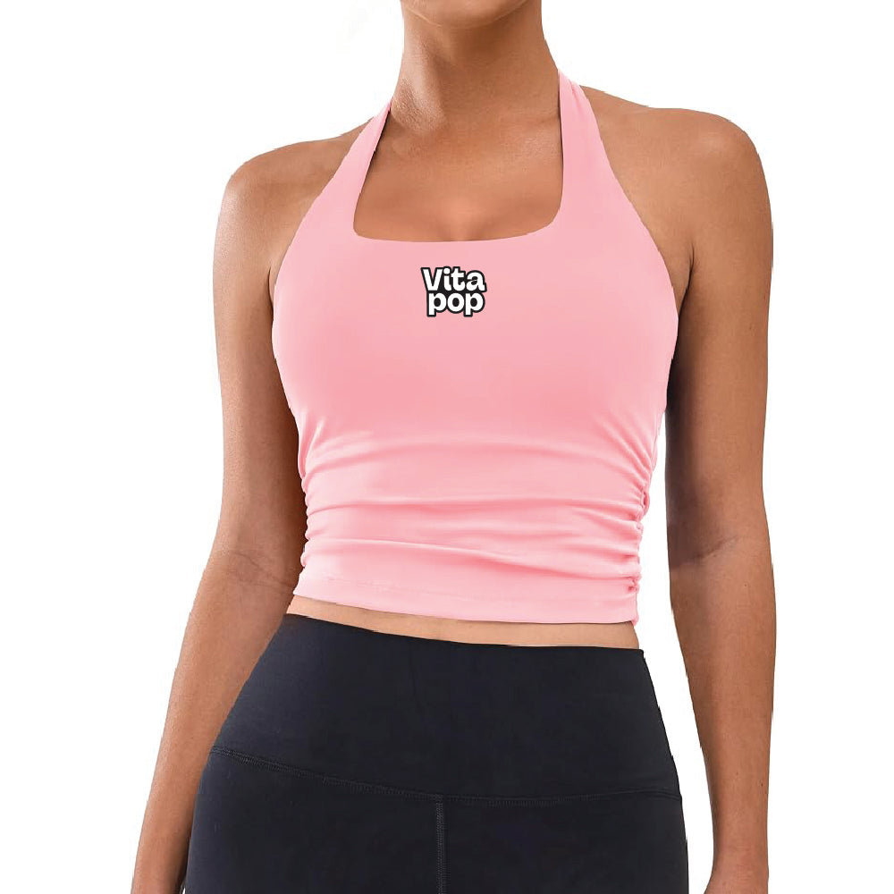 VitaPop Halter Tank with Built-In Bra
