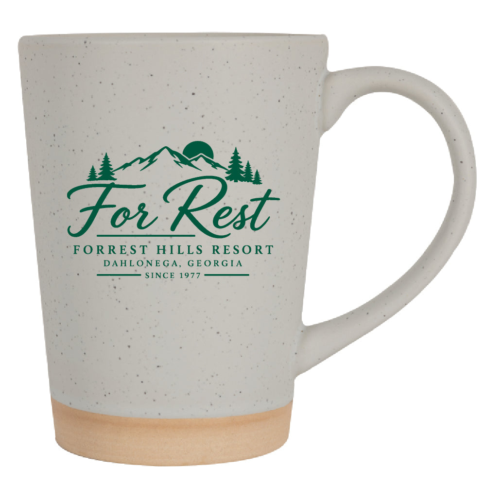 FORREST HILLS RESORT | Toledo 15oz Speckle Latte Mug with Natural Bottom