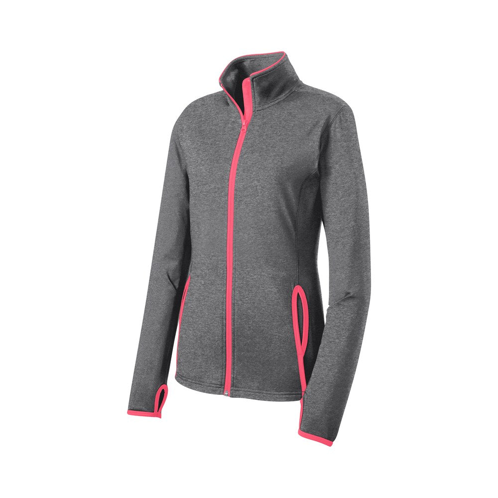 Charcoal Grey Heather/Hot Coral