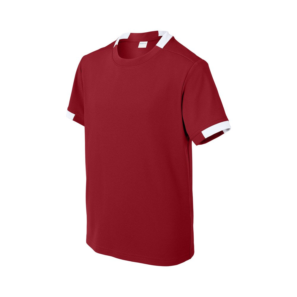 Deep Red/White