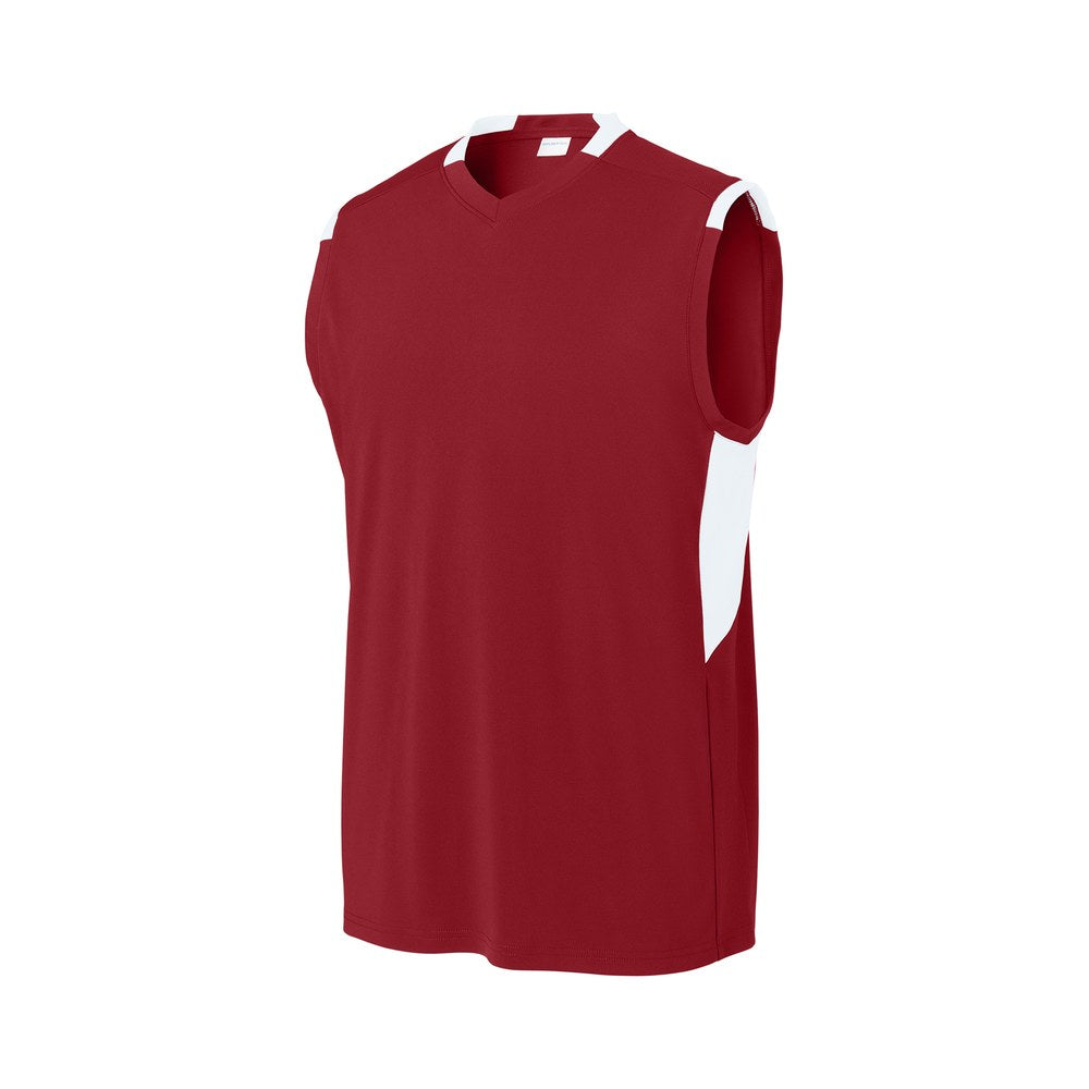 Deep Red/White