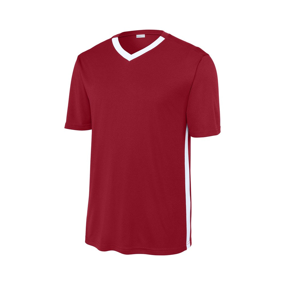 Deep Red/White