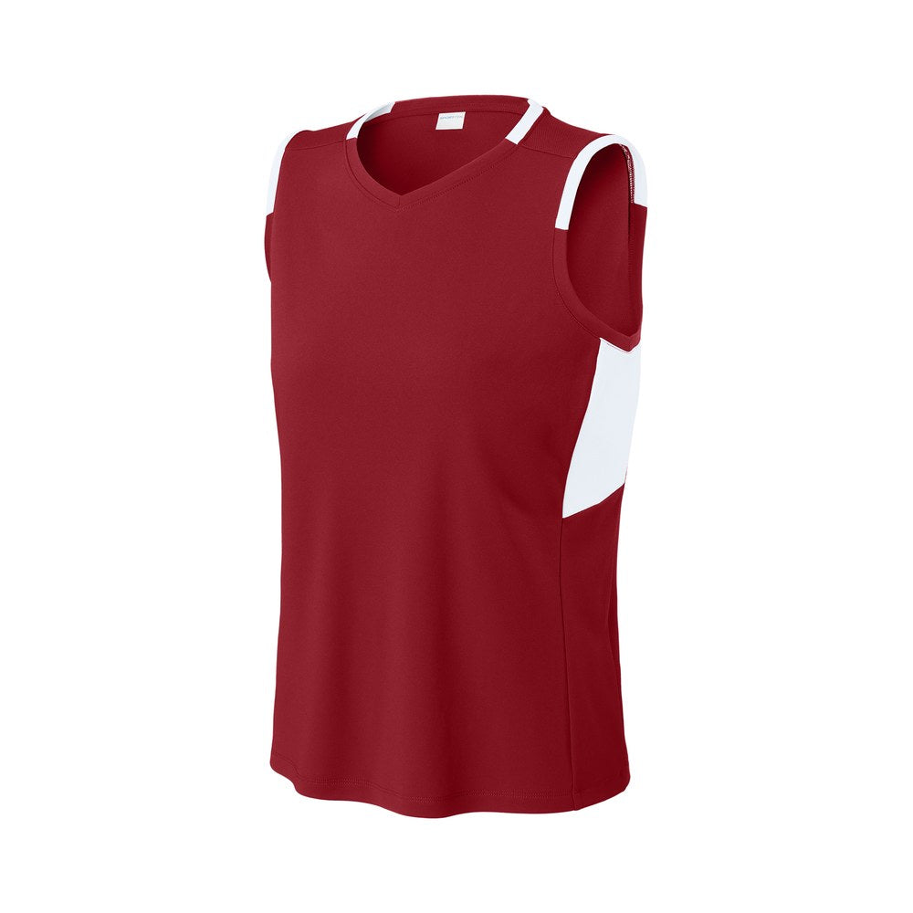Deep Red/White