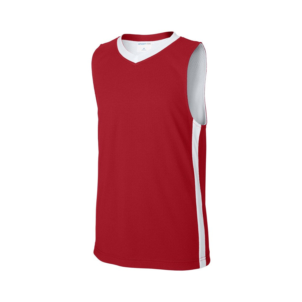 Deep Red/White
