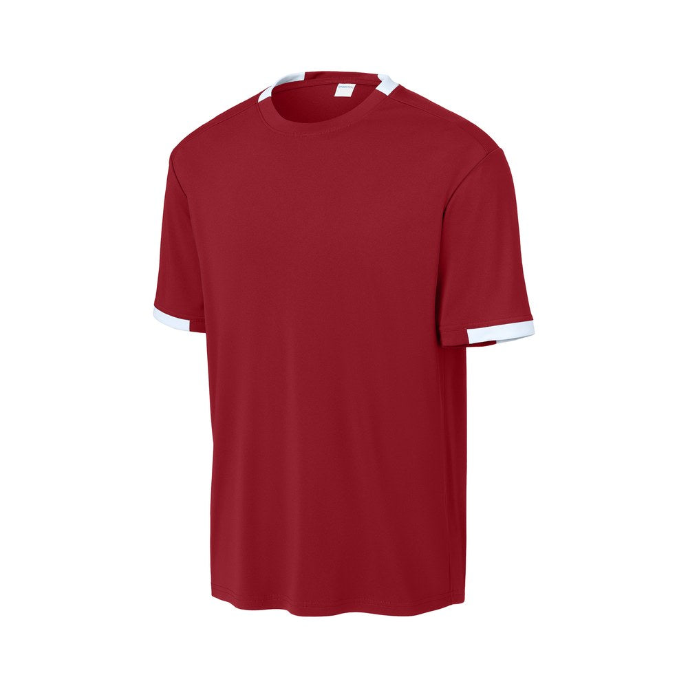 Deep Red/White