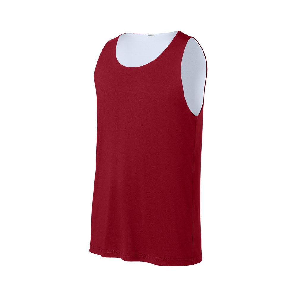 Deep Red/White