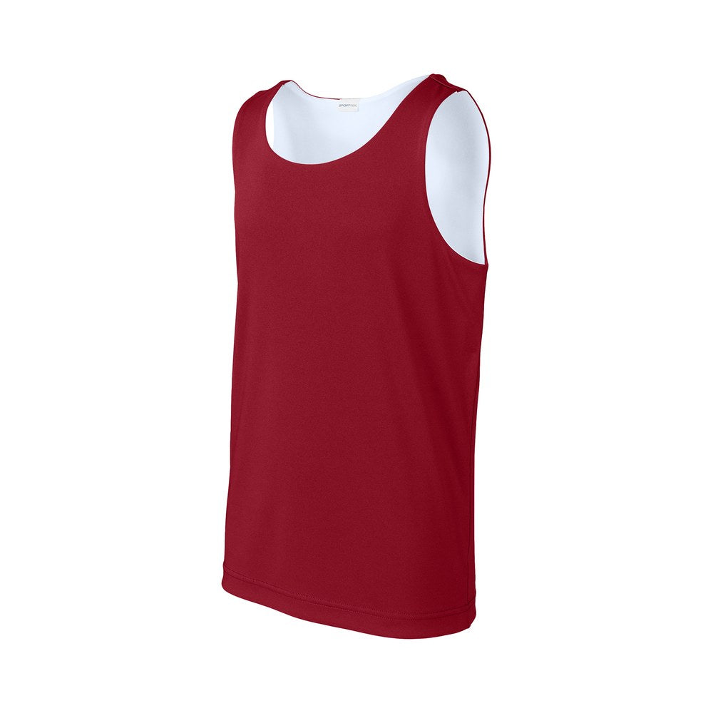Deep Red/White