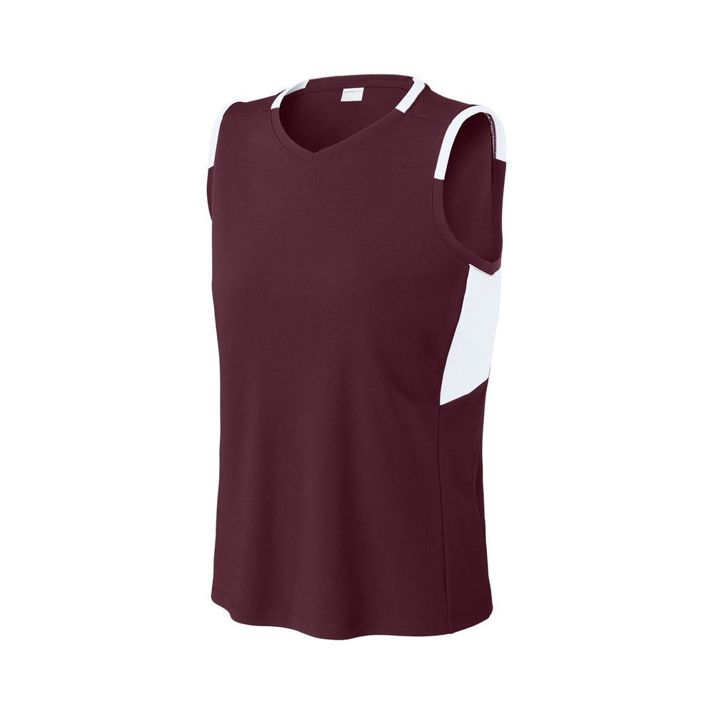 Maroon/White