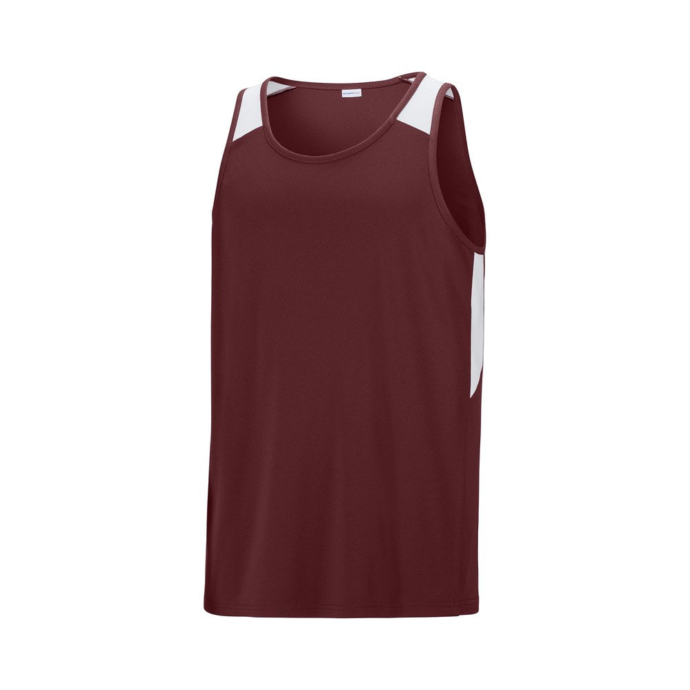 Maroon/White