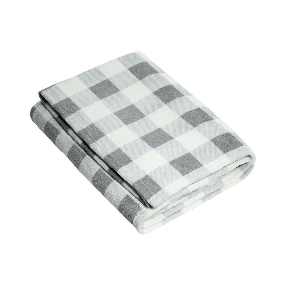 Marshmallow/Monument Grey Check