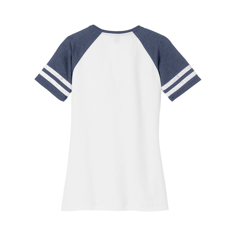 White/Heathered True Navy | Back