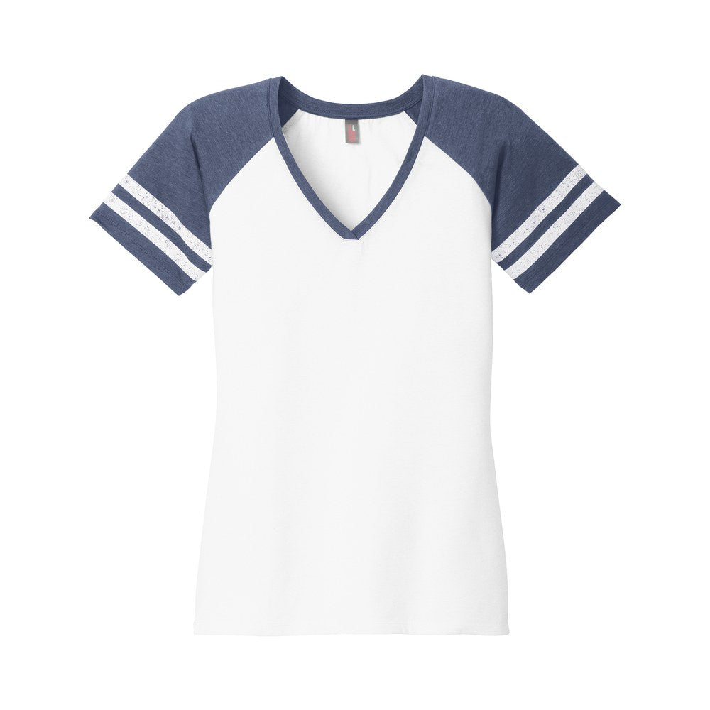 White/Heathered True Navy